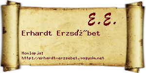 Erhardt Erzsébet névjegykártya