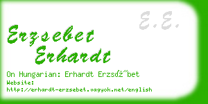 erzsebet erhardt business card